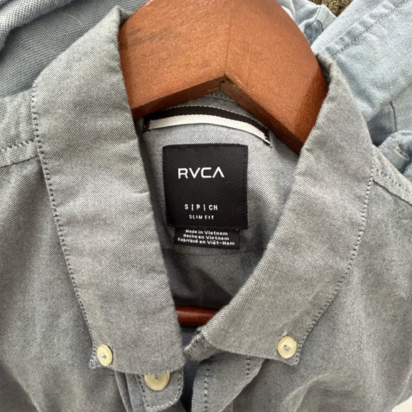 RVCA blue Button-Up Shirt SZ SMALL NWOT - Picture 3 of 8